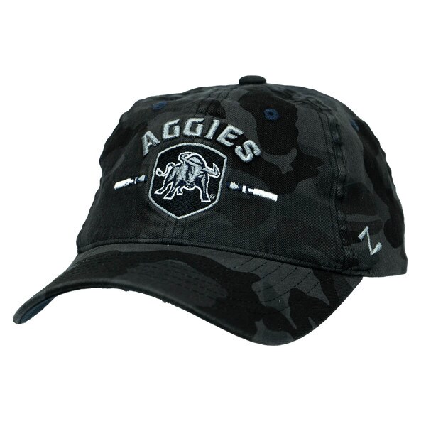 Camo Aggie Bull Badge Aggies Adjustable Cap Hat